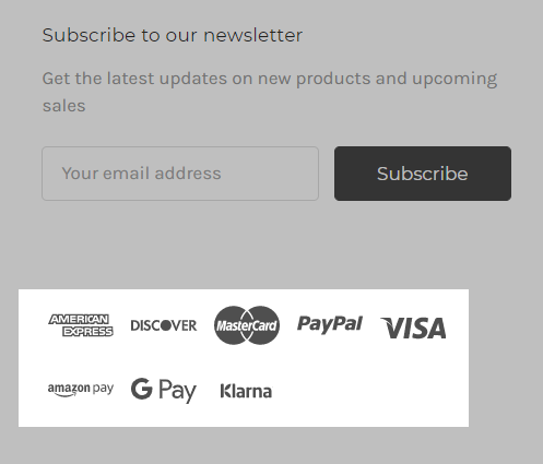 Adding Payment Logos to the Storefront
